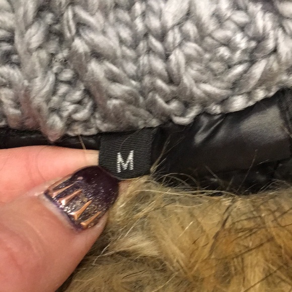 Winter puff jacket with sweater waist/hood w/fur - Picture 14 of 14